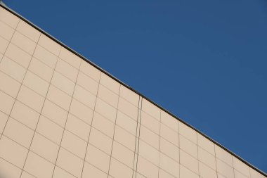 Detaylar ve binaların cephe elemanları. Tasarım için arka plan görüntüsü. Şehir mimarisi