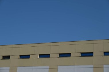 Detaylar ve binaların cephe elemanları. Tasarım için arka plan görüntüsü. Şehir mimarisi