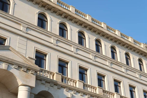 Detalles Elementos Fachada Los Edificios Imagen Fondo Para Diseño Arquitectura —  Fotos de Stock