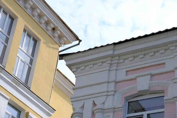 Detalles Elementos Fachada Los Edificios Imagen Fondo Para Diseño Arquitectura — Foto de Stock