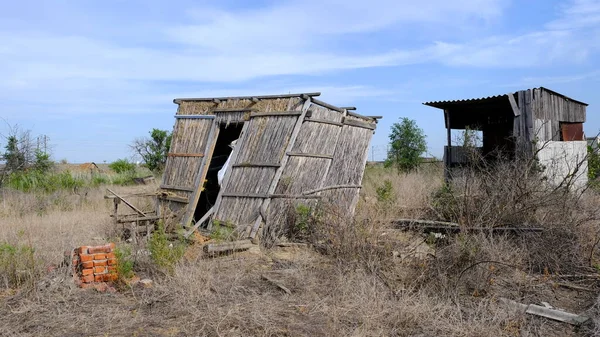 Casas Abandonadas Parcelas Personales Rusia —  Fotos de Stock