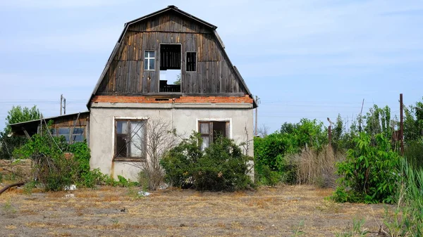 Maisons Abandonnées Sur Des Parcelles Personnelles Russie — Photo