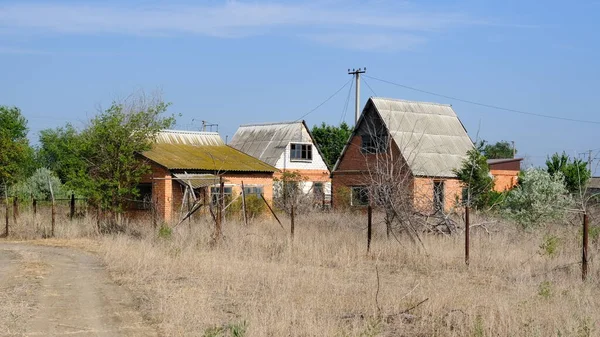 Verlassene Häuser Auf Privatgrundstücken Russland — Stockfoto