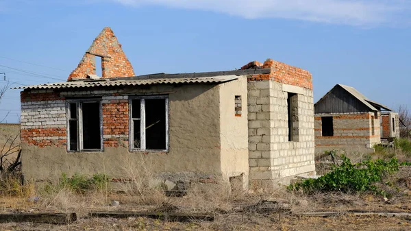 Casas Abandonadas Parcelas Pessoais Rússia — Fotografia de Stock