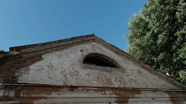 Éléments Détails Façade Maison Dans Les Villes Russie — Photo