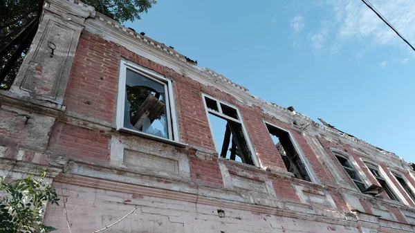 Vecchio Edificio Residenziale Distrutto Russia — Foto Stock