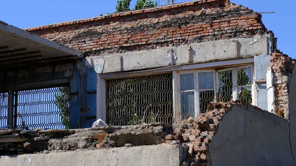 Zerstörtes Altes Wohnhaus Russland — Stockfoto