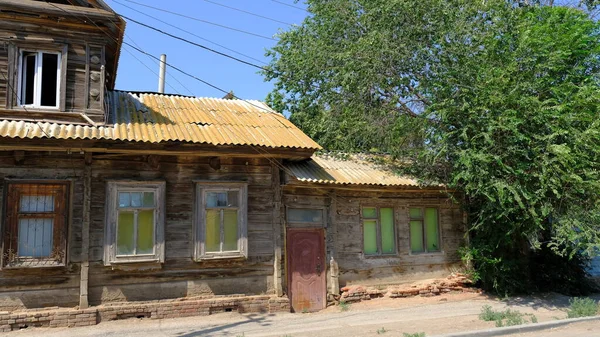 Elemen Dan Rincian Fasad Bangunan Rusia — Stok Foto