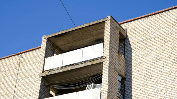 Elementen Details Van Gevel Van Gebouwen Rusland — Stockfoto