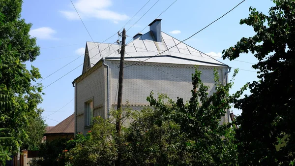 Elemente Und Details Der Fassade Von Gebäuden Russland — Stockfoto