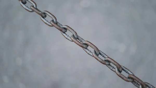 Old Rusty Metal Chain Blurred Background — Stock Photo, Image