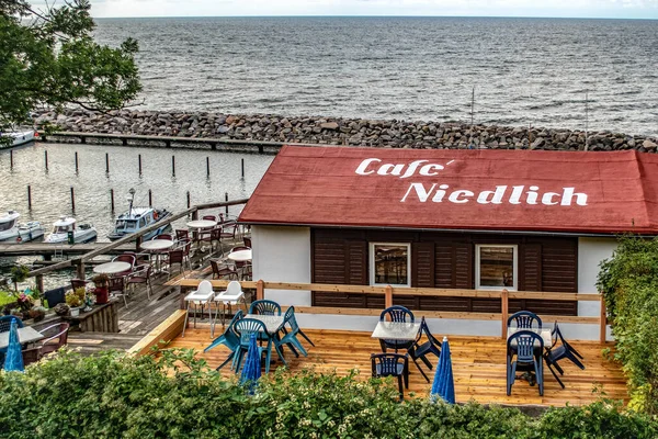 Lohme Ruegen Almanya Ağustos 2018 Liman Okyanusta Cafe Niedlich — Stok fotoğraf