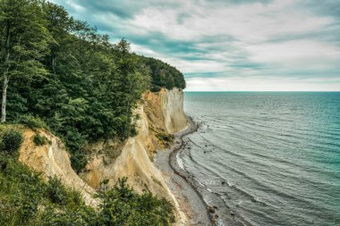 Tebeşir uçurumları Wissower Klinken Baltık Denizi adası Ruegen, Almanya