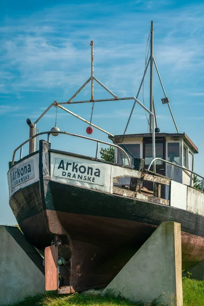 Wrack Des Alten Fischtrawlers Arkona Dranske Kreptitz Auf Rügen — Stockfoto