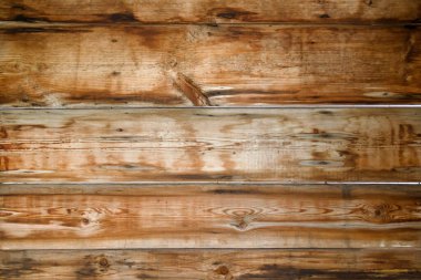 Kahverengi eski doğal ahşap. Kırsal tarzda. Mesaj kartı ya da çizim için boş. Kapat.