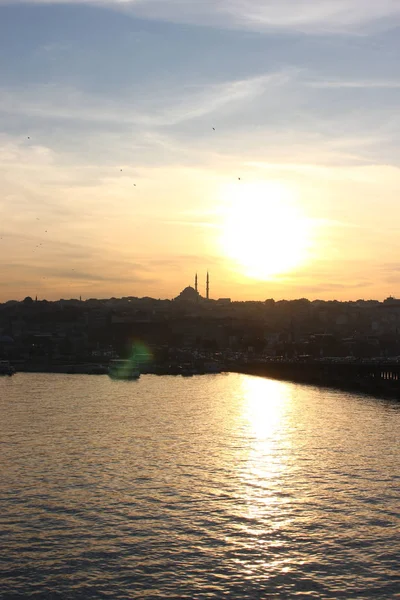Δύση Στο Βόσπορο Στην Κωνσταντινούπολη — Φωτογραφία Αρχείου