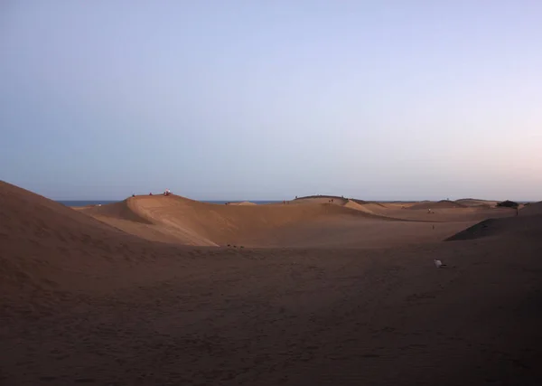 Pôr Sol Playa Del Ingles — Fotografia de Stock