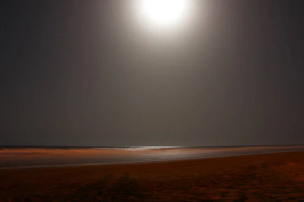 Luna Sobre Playa Del Inglés —  Fotos de Stock