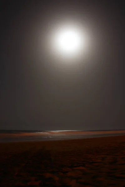 Měsíc Nad Pláží Del Ingles — Stock fotografie