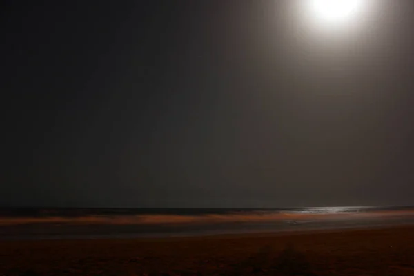 Luna Sobre Playa Del Inglés —  Fotos de Stock