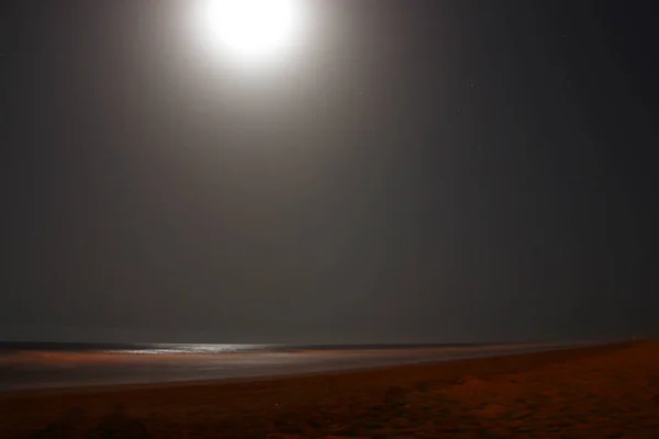 Luna Sobre Playa Del Inglés —  Fotos de Stock