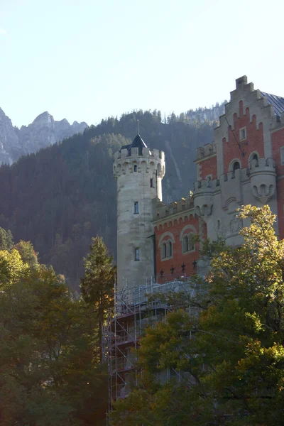 Kilátás Neuschwanstein Kastélyból — Stock Fotó