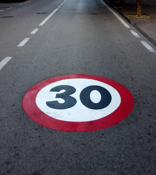Дорожній Знак Італійській Вулиці Стокове Зображення