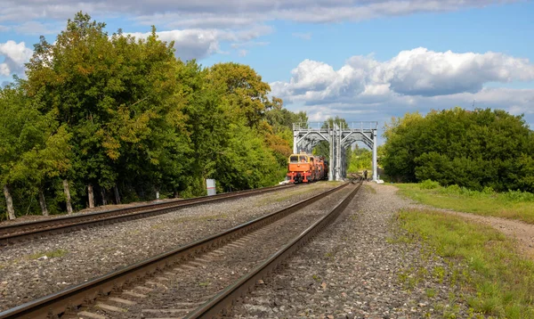 Railway Bridge Locomotive — Stock Photo, Image