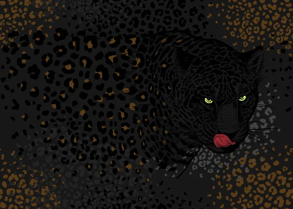 Leopardos Patrón Sin Costuras Con Animales Vida Silvestre Decoración Moderna — Vector de stock