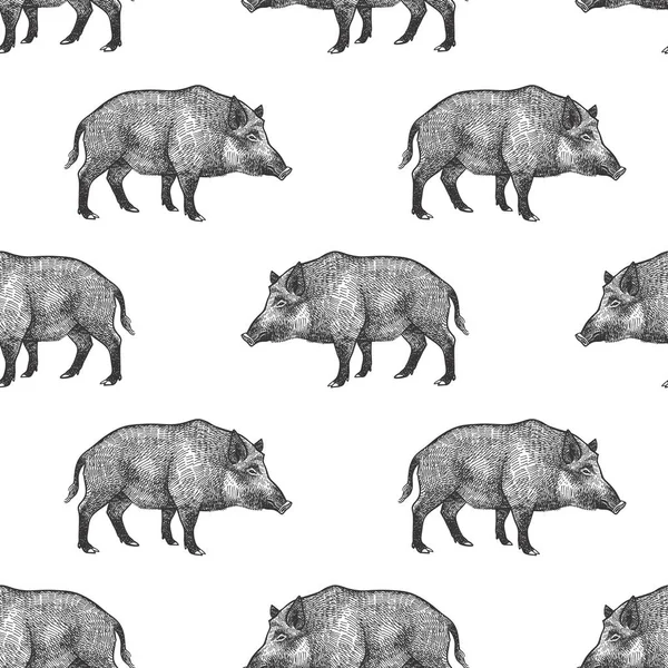 멧돼지와 원활한 패턴. — 스톡 벡터