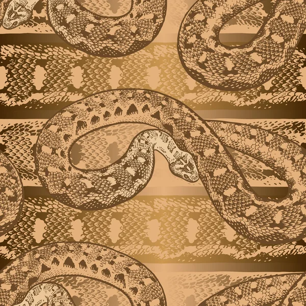 Patrón sin costuras. Serpientes en el fondo con una piel de serpiente tex — Archivo Imágenes Vectoriales