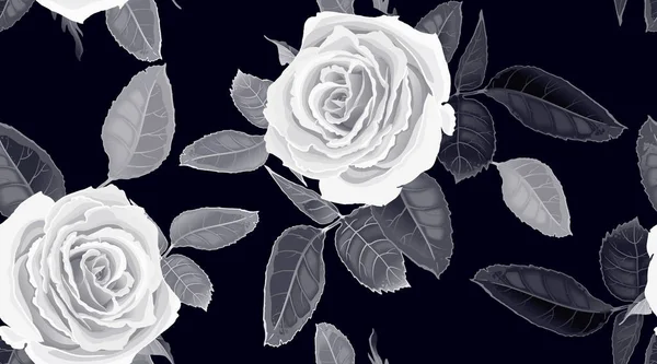 Modèle sans couture avec des fleurs roses . — Image vectorielle