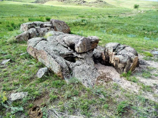 Antiguas Piedras Las Montañas Khakas —  Fotos de Stock