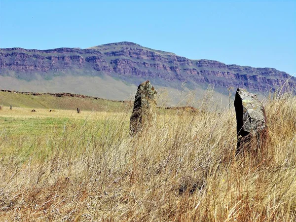 Menhirs Khakassia Dél Szibéria — Stock Fotó