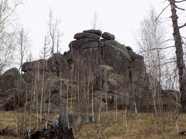 Juni Stone Park Khakassia Russland — Stockfoto