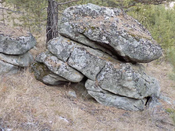 Giugno Stone Park Khakassia Russia — Foto Stock