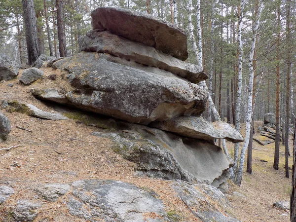 Giugno Stone Park Khakassia Russia — Foto Stock