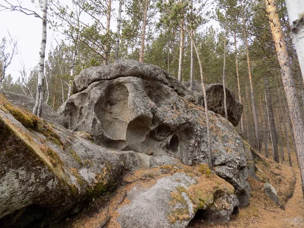 Junho Stone Park Khakassia Russia — Fotografia de Stock