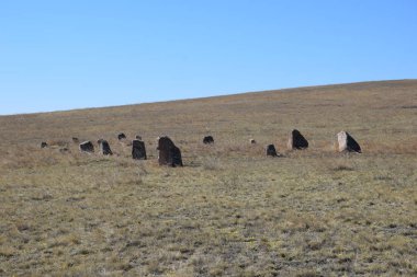 Uybat nehri yakınlarında. Hakassia.