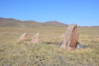 Uybat nehri yakınlarında. Hakassia.