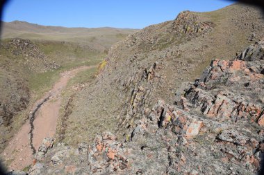 Uybat nehri yakınlarında. Hakassia.