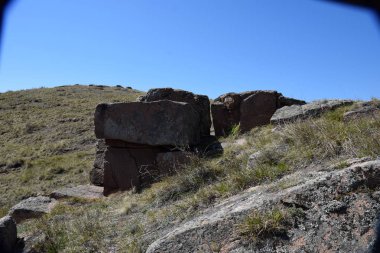 Uybat nehri yakınlarında. Hakassia.