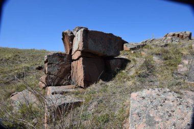 Uybat nehri yakınlarında. Hakassia.