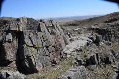 Uybat nehri yakınlarında. Hakassia.