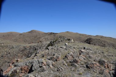 Uybat nehri yakınlarında. Hakassia.