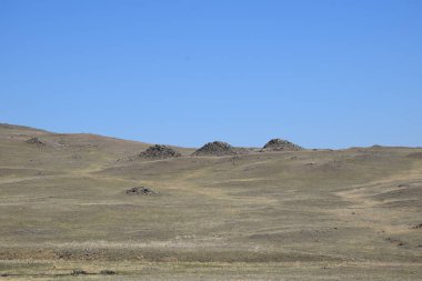 Uybat nehri yakınlarında. Hakassia.