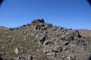 Uybat nehri yakınlarında. Hakassia.