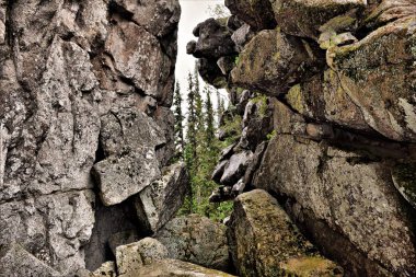 Sibirya.Sayan dağları. Ergaki.Taş şehri.