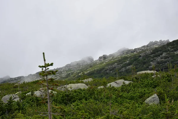 Mountain landscape...Southern Siberia.Sayans, Ergaki ridge, Hanging Stone, Artists \' pass.