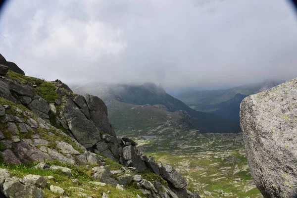 Sayans Ergaki Crête Pendaison Pierre Col Des Artistes Paysage Montagne — Photo